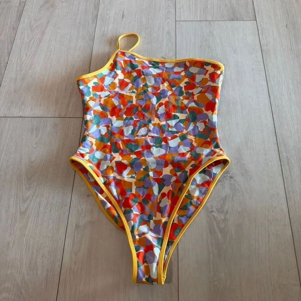 Madewell × OOKIOH Newport One-Piece Swimsuit in Floral print size m